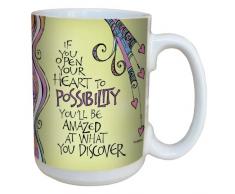 Tree-Free Greetings lm43970 offen für Möglichkeit durch Joanne Fink Keramik Becher mit Henkel/, 15-Ounce