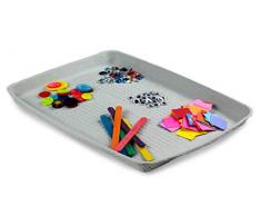 Hygloss Products 6981 Tablett aus Zellstoff, rechteckig, 25 Stück, Hellgrau