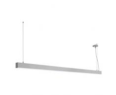 SLV LED Büro-Hängelampe dimmbar, höhenverstellbar, Blendfreie Büro-Beleuchtung, Arbeitszimmer-Deckenleuchte, Hänge-Lampe Büro, Arbeitsplatz-Beleuchtung, Panel, Kaltweiß 4000K, LED Inside, EEK A++