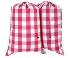 Bedding Craft Wäschesack, Baumwolle 24X36 Hot Pink/Weiß