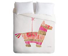 Society6 Cat Coquillette Pinata Pink and Rose Gold Comforter Set, 104 x 88, Pillowcases: 40 x 20”, Multi