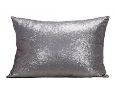 multi-size Glitzer Pailletten Kissen gefüllt Cover livebycare Satin Sparkling Überwurf Kissen Fall Kissenbezug Muster Reißverschluss pillowslip Kissenbezüge für Home Sofa Couch Betten Stuhl Sitz Zurück, Satin, grau, 12*20NO INSERT