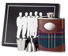 Visol Outlaw III Flachmann, Geschützmetall Edinburgh, grün-kariert - 177 ml plaid