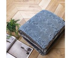Ashler Kuscheldecke aus Microfleece, umwandelbar, Anthrazit 60 X 80 inches hellblau