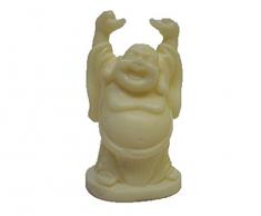 StealStreet 5,1 cm weiß stehender Buddha mit Hands Up Figur