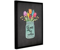 ArtWall Jo Moutons Love Another Gallery Wrapped Floater Framed Canvas, 24 x 32