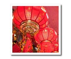 3dRose ht_257305_3 Vietnam Hanoi Tet Lunar New Year, rote Laternen zum Aufbügeln, 25,4 cm
