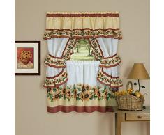 Achim Home Furnishings Black Eyed Susan Fenster Vorhang Cottage Set, 144,8 x 61 cm, Spice, 144,8 x 61 cm