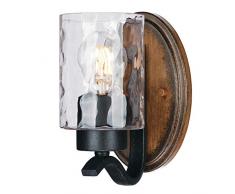 Westinghouse Lighting Leuchte, Glas/Metall, 50 W, Eisen und Scheunenholz