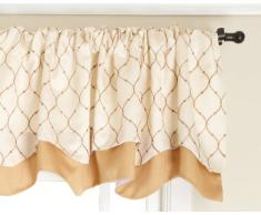 Stylemaster Bleecker Querbehang, gefüttert, Bestickt, 137,2 x 43,2 cm Polyester 54 by 17-Inch Truffle