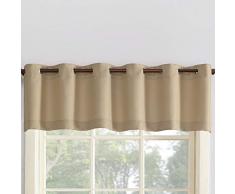 Nr.918 Montego Ösenvorhang Texturiert Küchenvorhang Volant 56 x 14 Valance Taupe