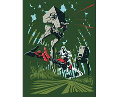 Komar Wandbild Star Wars Classic Vector Endor | Kinderzimmer, Jugendzimmer, Dekoration, Kunstdruck | ohne Rahmen | WB108-30x40 | Größe: 30 x 40 cm (Breite x Höhe)