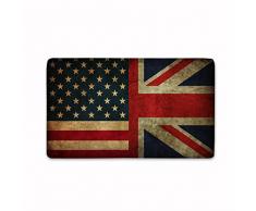 CANDY HOUSE Indoor Super absorbiert Schlamm American und UK Flagge Design Fußmatte Tür vorne für Innen Boden Schmutz Matten rutschfest Eingang Teppich 59,9 x 39,9 cm