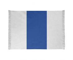 ArtVerse NFS Dallas Fußball Stripes Chenille Teppich 65 x 54 cm, Home White and Blue
