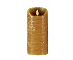 Boston Warehouse Mystique Distressed Flammenlose Kerze, Taupe, 18 cm