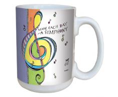 Tree-Free mit 15 ml Keramik, täglich von Joanne Fink Kaffeebecher, Griff in voller Größe, Mehrfarbig