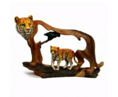 Wild Cats of the Safari Katzenfigur Tiger, Cutaway-Szene, 21,6 cm L x 15,2 cm H