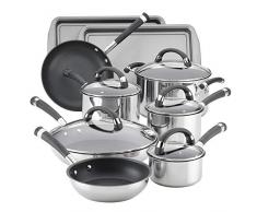 Circulon 70510 Espree Topf- und Pfannenset, Edelstahl, antihaftbeschichtet, 14-teilig, silberfarben