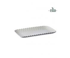 Die weiße Porzellan Tablett Gebäck cm. 20 x 13 Momente