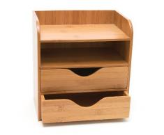 vermessen International vierflammig Mini Schreibtisch Organizer, braun