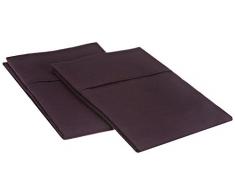 Myra Home Collection Ultra Soft 2 Stück Kissen Fall Set 100% ägyptische Baumwolle Solid/Stripe Collection Falten, fleckenfrei, Luxus und langlebig, baumwolle, wein, Queen (20 x 30 Inch)