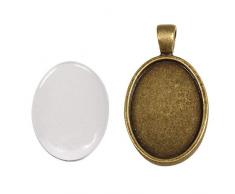 Rayher 22635619 Metall- Fassung: Anhänger, altgold