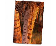 Dpb0026 Handtuch / Sporthandtuch, 3D-Rosen-Kokospalme, in Tikis geschnitzt, Hawaii-US12 Douglas Peebles, 15 x 22 cm