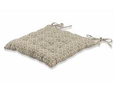 Galileo Casa 2420283 Kissen Stuhl, Polyester, Schlamm/weiß, 40 x 40 x 7 cm