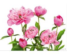 AG Design FTxxl 0115 Pink Pfingstrose, Papier Fototapete - 360x255 cm - 4 teile, Papier, multicolor, 0,1 x 360 x 255 cm