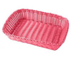 Garcia de Pou Rechteckiger Weidenkorb Imitation 30X22X7 cm Pink Pp - 12 Un.
