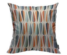 Mugod Kissenbezüge in Tropfenformen, Dekokissenbezüge, Mitteljahrhundert, moderner Stil, Retro-Muster, Tropfenformen, Dekorator, lustige Kissen, Sofakissen, Heimdekoration, Couch-Kissenbezug 18 X 18 Inch B072