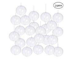 Yeelan Dekokugel aus transparentem Kunststoff mit Acryl, befüllbar, für Hochzeit, Party, Weihnachten, Dekoration, 50 mm, 19 Stück