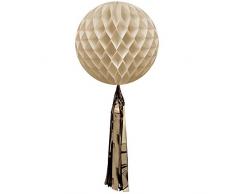 Delight Department DD.20.13.2 Weihnachtskugel mit Nappaleder, glänzend, Papier, Blau, 20 x 39 x 0.7 cm