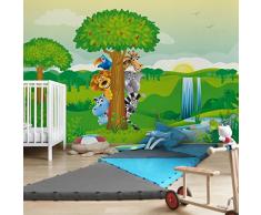 Apalis 94737 Vlies / Fototapete Nummer BF1 Dschungeltiere Breit | Vlies Tapete Wandtapete Wandbild Foto 3D Fototapete für Schlafzimmer Wohnzimmer Küche | Größe: 255x384 cm