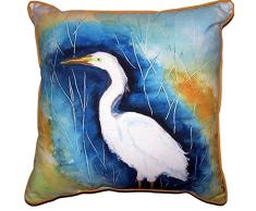 Betsy Drake SN453 Egret Kopfkissen, Links, 30,5 x 30,5 cm