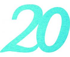 Petras Bastel News Streudeko, Fliz, Türkis, 18 x 12 x 3 cm, 25-Einheiten