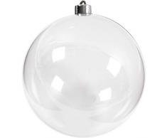 Creativ Company 52119 Weihnachtskugel, Kunststoff, transparent, 1 Stück, Ampolla, 156 mm