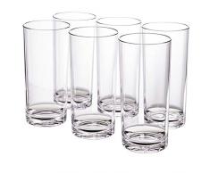 Classic Premium Qualität Kunststoff 680,4 Iced Tea Tumbler | Set von 6