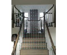 TJ Global Dekoelement für Türvorhang, Acrylperlen, Herzmotiv 71 x 35 blau