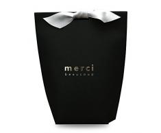 Doris Home 50 Stück Geburtstagsgeschenktüten für Hochzeit, Party, Geschenktüten für Schokolade, Süßigkeiten und Geschenkboxen für Brautpartys 8 * 6 * 16.5cm schwarz