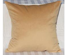 tangdepot massiv Samt Überwurf Kissen Bezug/Euro Sham/Kissen Sham, Super Weich Kissen, viele Farbe & Größe Optionen, Samt, beige, 50,80 cm X 50,80 cm