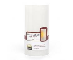 Inglow Stumpenkerze, flammenlos, rund, 15,2 cm hoch weiß