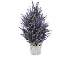 Nearly Natural Fast natürlichem Lavendel in weiß Übertopf, Violett