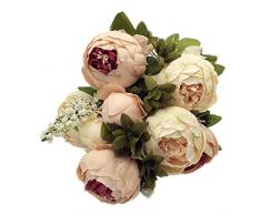 Celine Lin Vintage Künstliche Pfingstrosen, Seidenblumen, Blumensträuße für Zuhause, Party, Hochzeit, Dekoration, DIY hellrosa