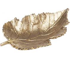 Kare Deko Schale Leaf Gold Klein, Silber, One Size
