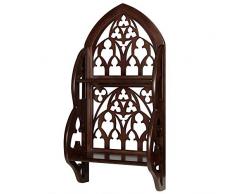 Design Toscano Wandregal St. Thomas Aquinas Dunkelbraun