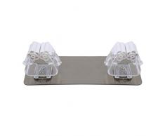 Richingfu Stark Paste Haken Küche Badezimmer Nahtlose Wischmop Rack Badezimmer Wand Aufhängen nahtlos nagelfrei Mop Clip Deck Double Buckle Transparentweiß