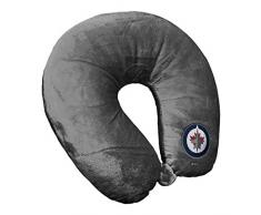 NHL Nackenkissen mit Applikation, offizielles Lizenzprodukt, Mehrfarbig, 30,5 x 33 x 10,2 cm, Applique Neck Pillow, grau, Einheitsgröße