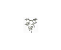 Shinoda Design Center Plektrum mit Weihnachtsstern, 18 cm, Platin