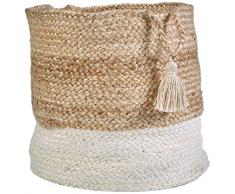 LR Home Dekorative Aufbewahrung Korb, Natur Jute, 43,2 cm Hohe